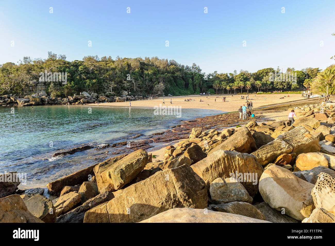 Shelly Beach, Manly, an einem Herbsttag. Stockfoto