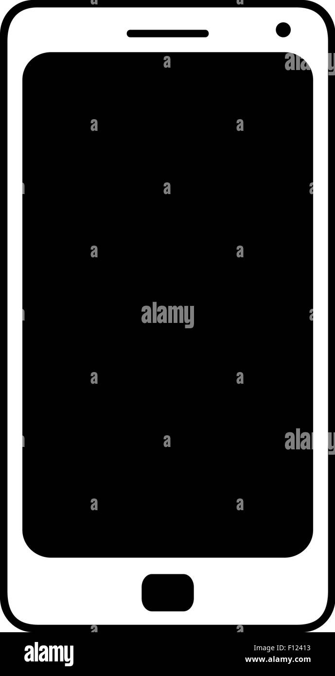 Weißen Smartphone, Vektor für Web- und Infografik, voll skalierbar Stock Vektor