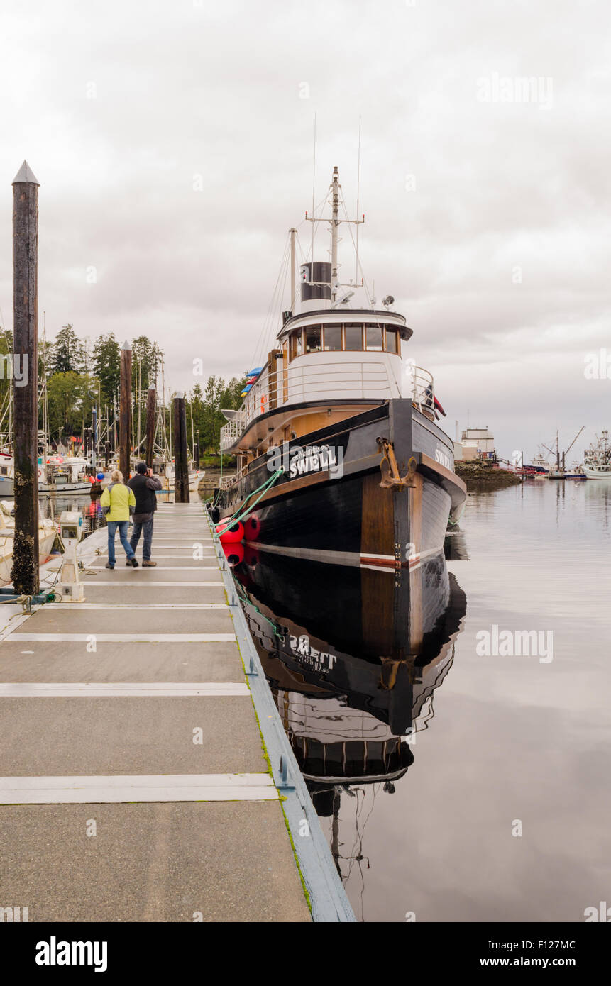 Nautilus Swell, Scuba live an Bord Boot am Hafen von Port Hardy, Britisch-Kolumbien, Kanada. Stockfoto