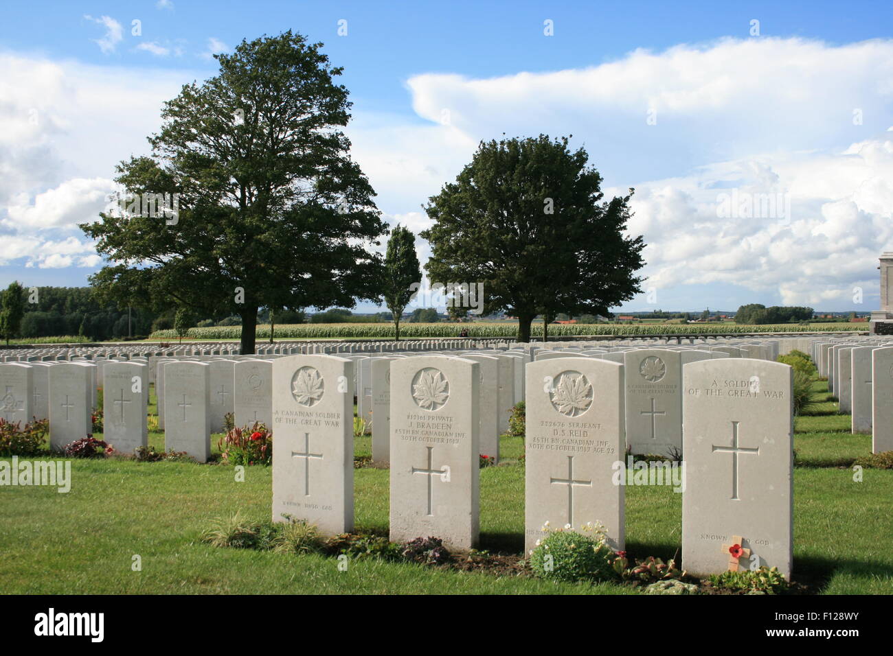 Tyne Cot Soldatenfriedhof und Gedenkstätte für 1. Weltkrieg Stockfoto