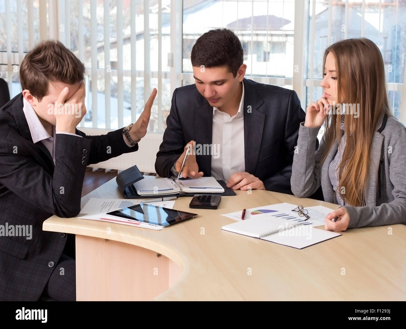 Gelangweilt manager Stockfoto