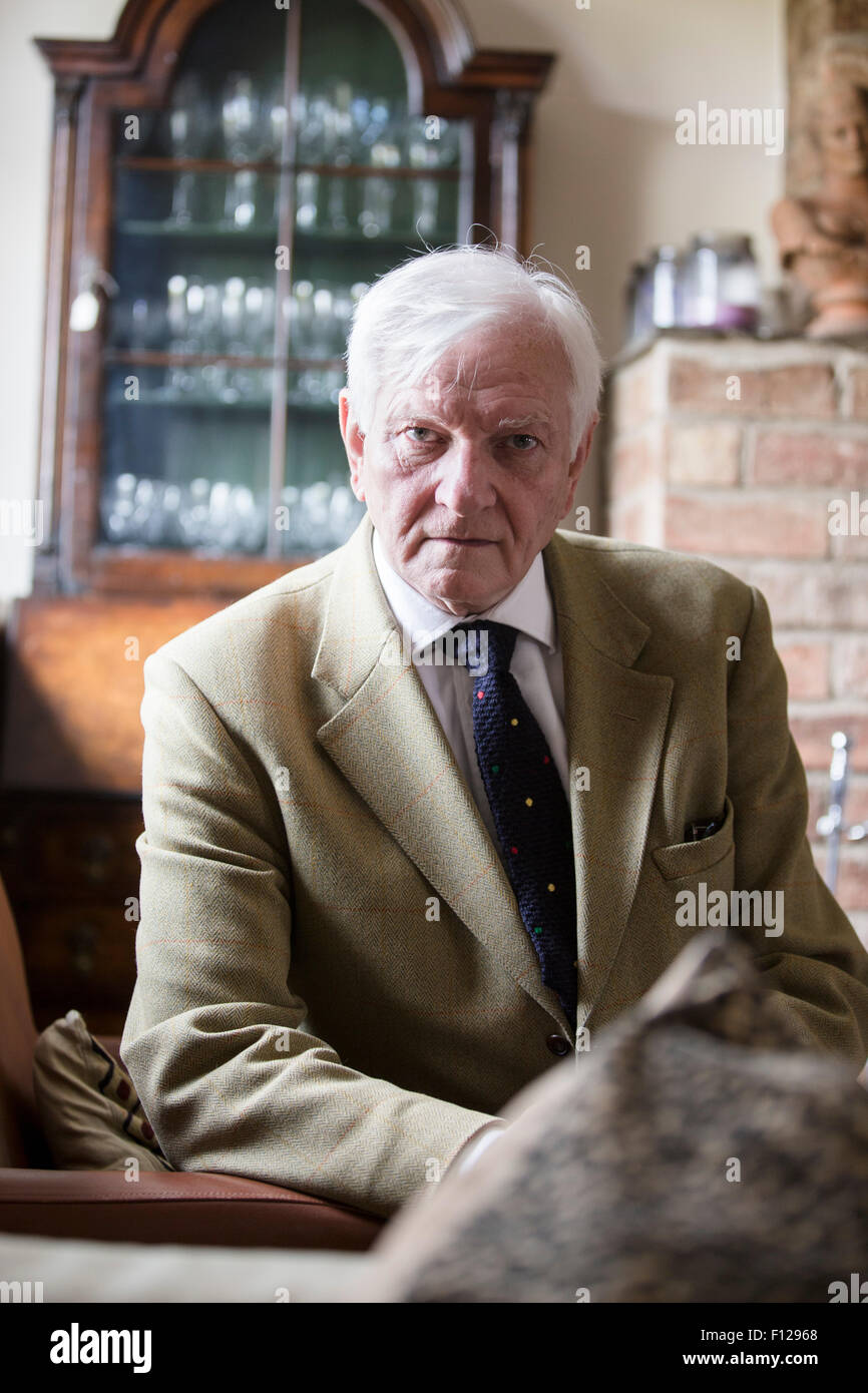 Harvey Proctor, der ehemalige konservative Wartungstafel, in seinem Haus in Rutland, UK Stockfoto