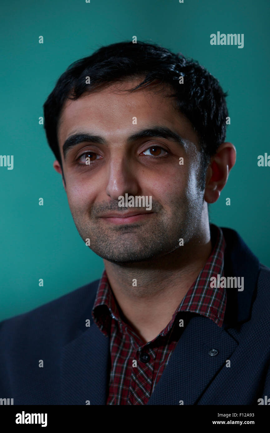 Edinburgh. VEREINIGTES KÖNIGREICH. 25. August. Edinburgh International Book Festival. Tag 11 Edinburgh International Book Festival findet statt in Charlotte Square Gardens. Abgebildete Sunjeev Sahola. Pako Mera/Alamy Live-Nachrichten Stockfoto