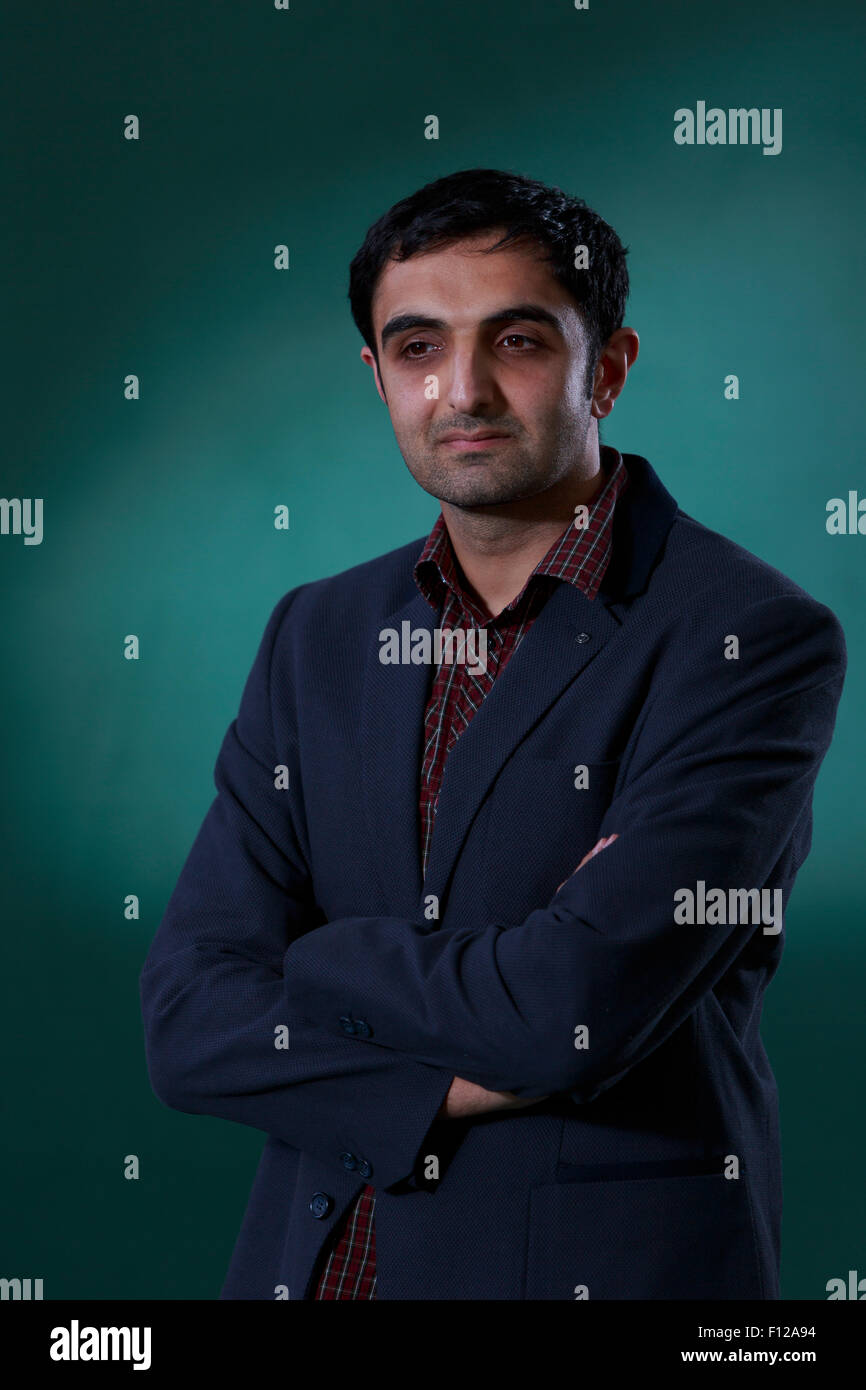 Edinburgh. VEREINIGTES KÖNIGREICH. 25. August. Edinburgh International Book Festival. Tag 11 Edinburgh International Book Festival findet statt in Charlotte Square Gardens. Abgebildete Sunjeev Sahola. Pako Mera/Alamy Live-Nachrichten Stockfoto