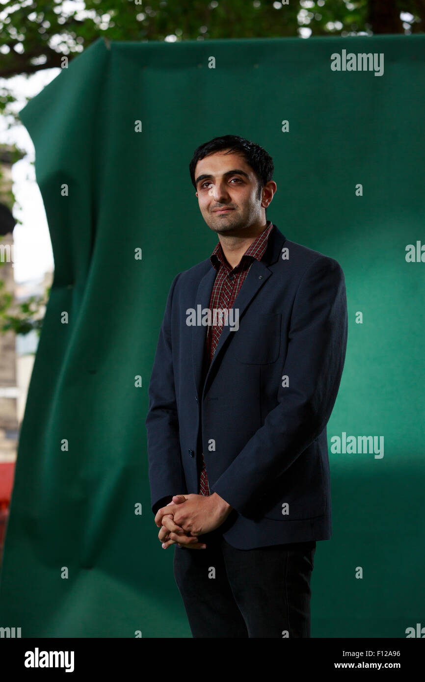 Edinburgh. VEREINIGTES KÖNIGREICH. 25. August. Edinburgh International Book Festival. Tag 11 Edinburgh International Book Festival findet statt in Charlotte Square Gardens. Abgebildete Sunjeev Sahola. Pako Mera/Alamy Live-Nachrichten Stockfoto