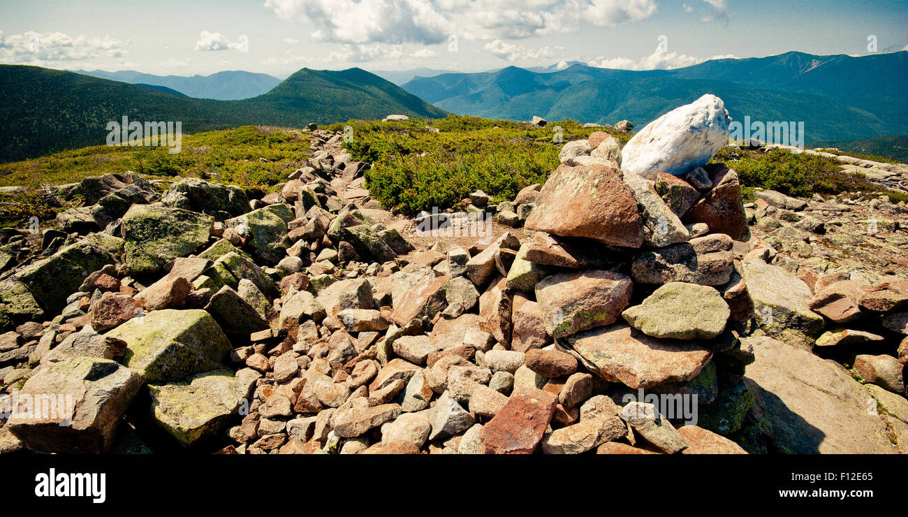 Wanderweg in White Mountains, New Hampshire. Stockfoto