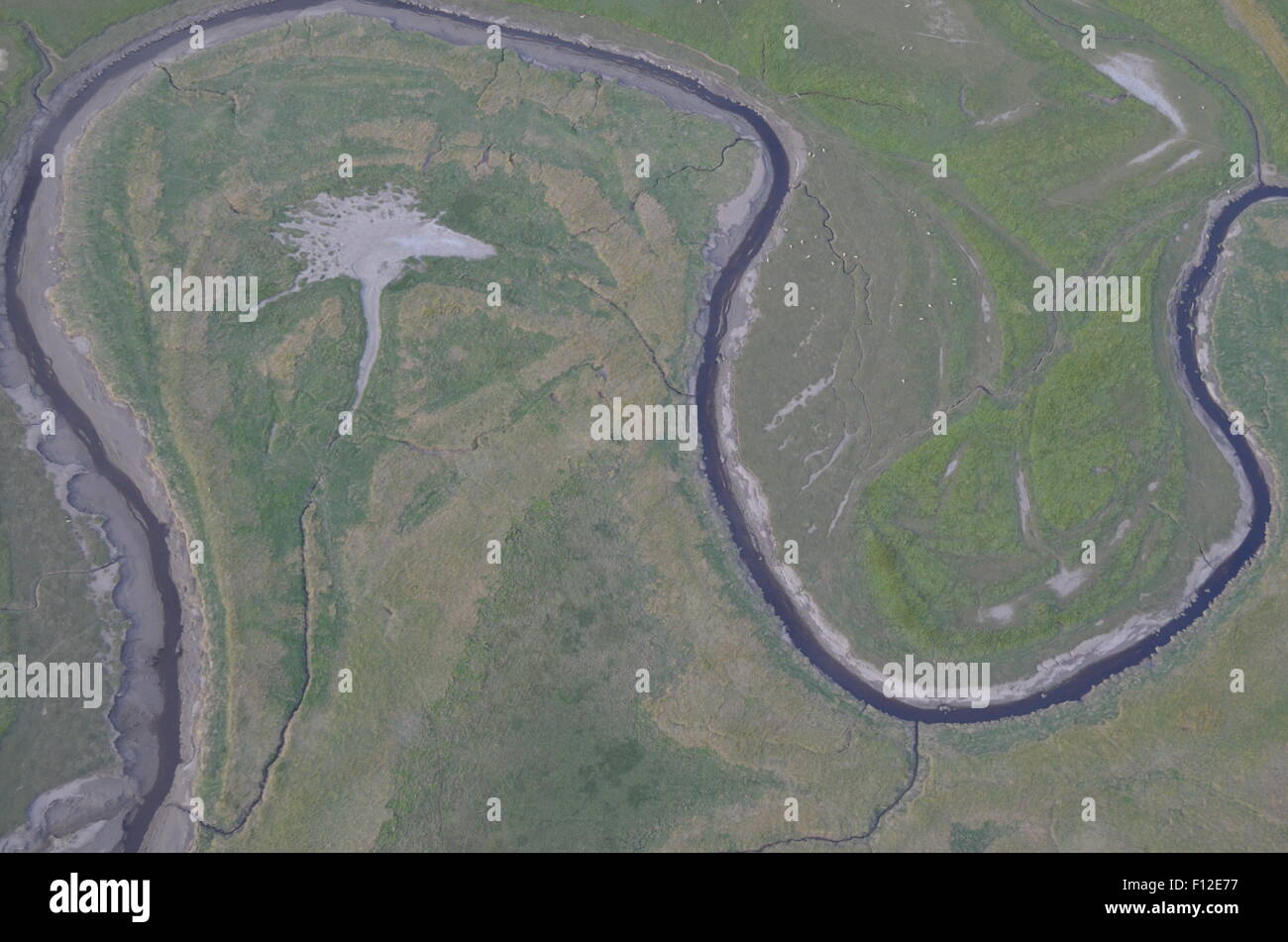 Dee Estuary März land Stockfoto