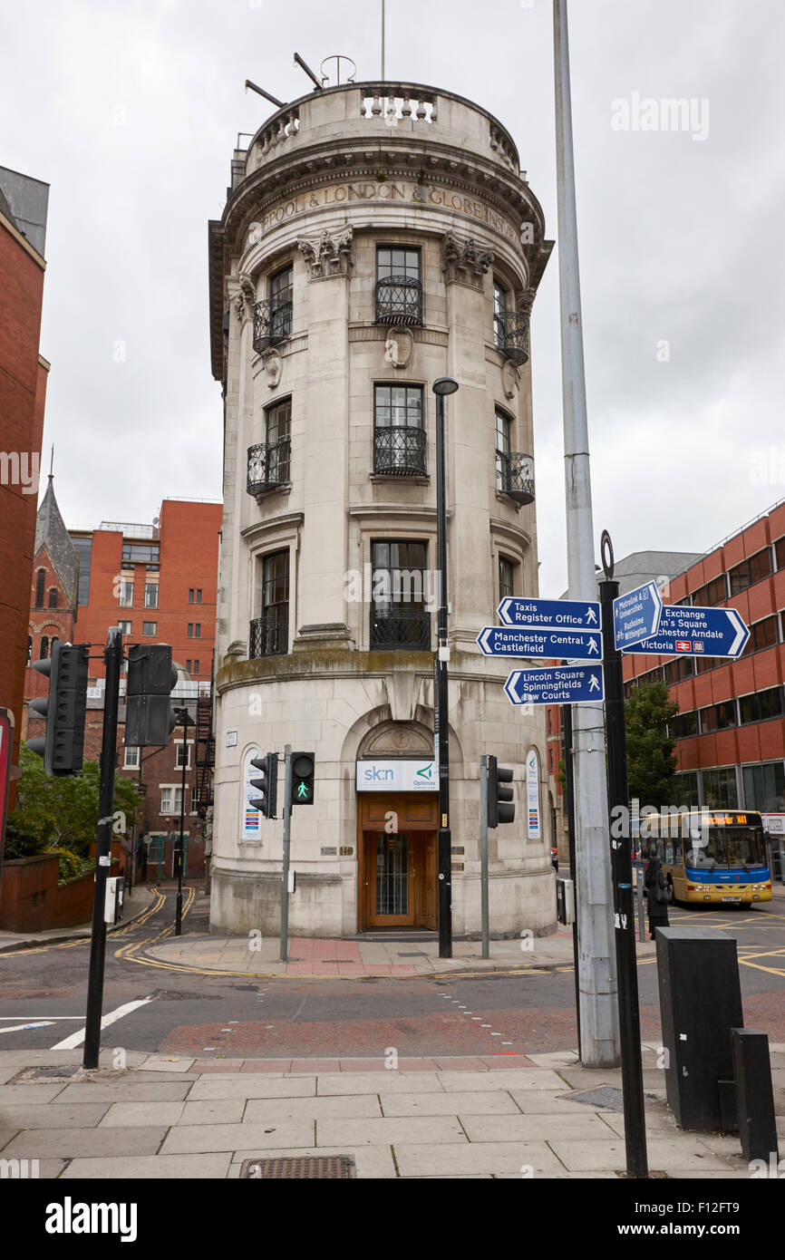 Liverpool London und Globe Versicherung Firmengebäude Manchester uk Stockfoto