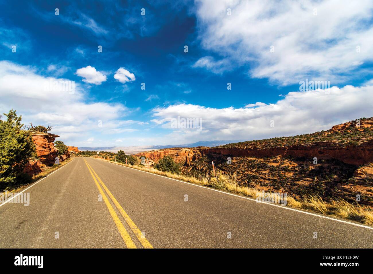 Western Colorado Sommerreise. Colorado National Monument Straße. USA. Stockfoto