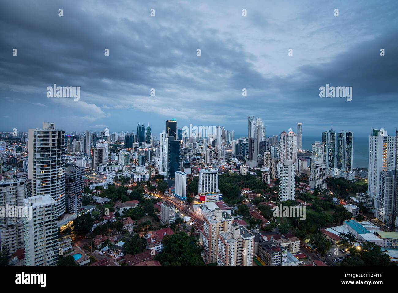 Die Skyline der Stadt in Panama City Stockfoto