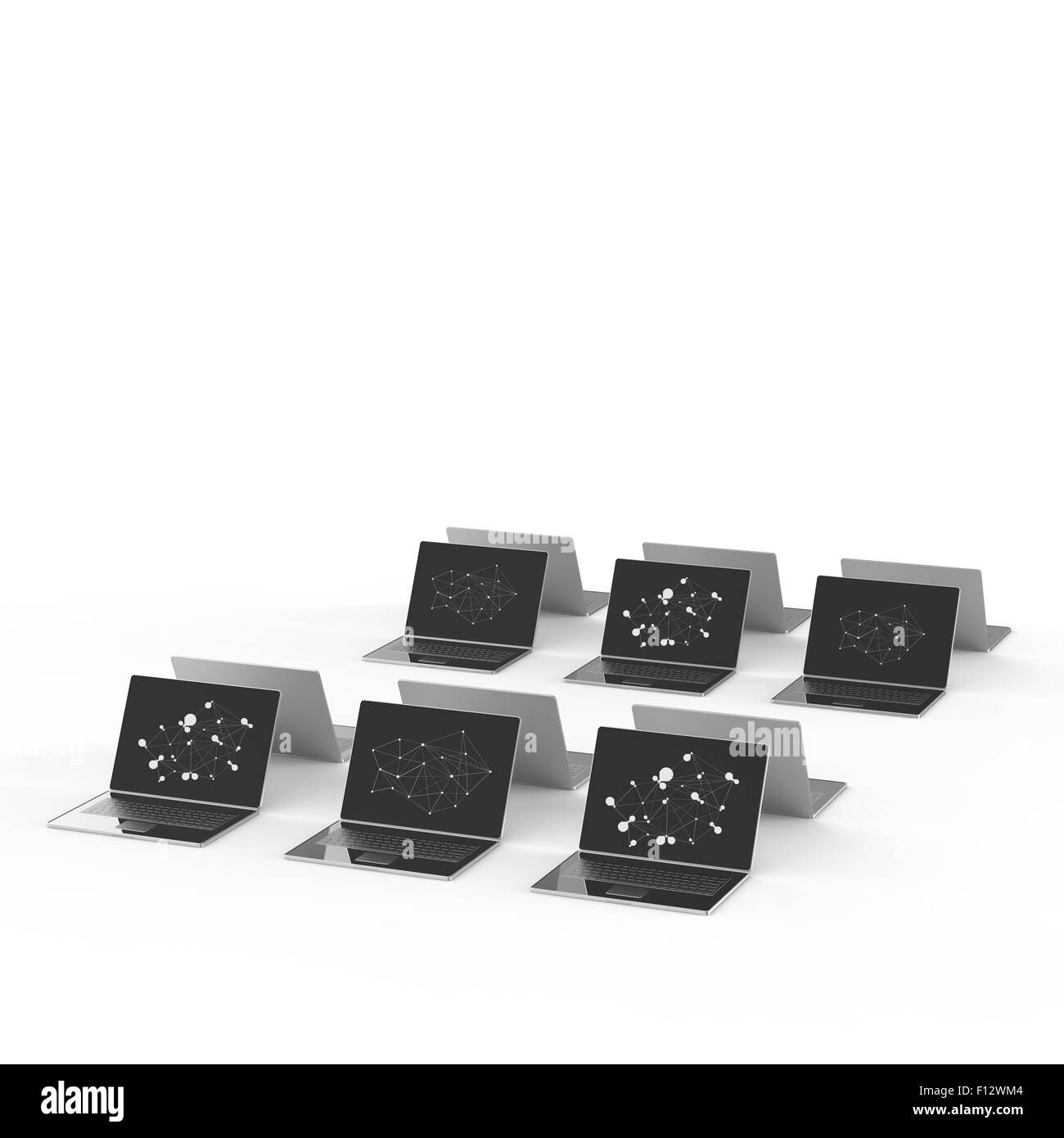 Cloud-computing 3d Zeichen auf Laptop-Computer als Konzept Stockfoto