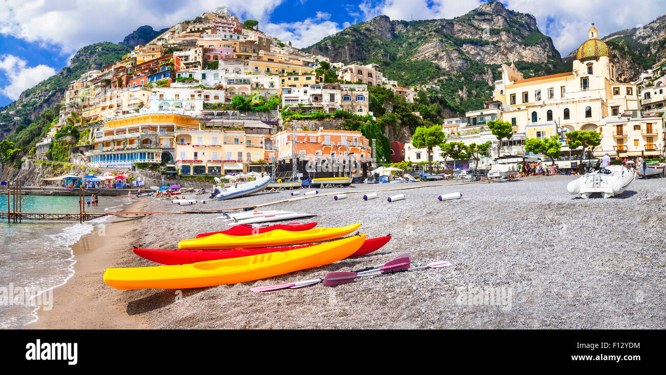 wunderschöne Positano - Amalfi Küste von Italien Stockfoto