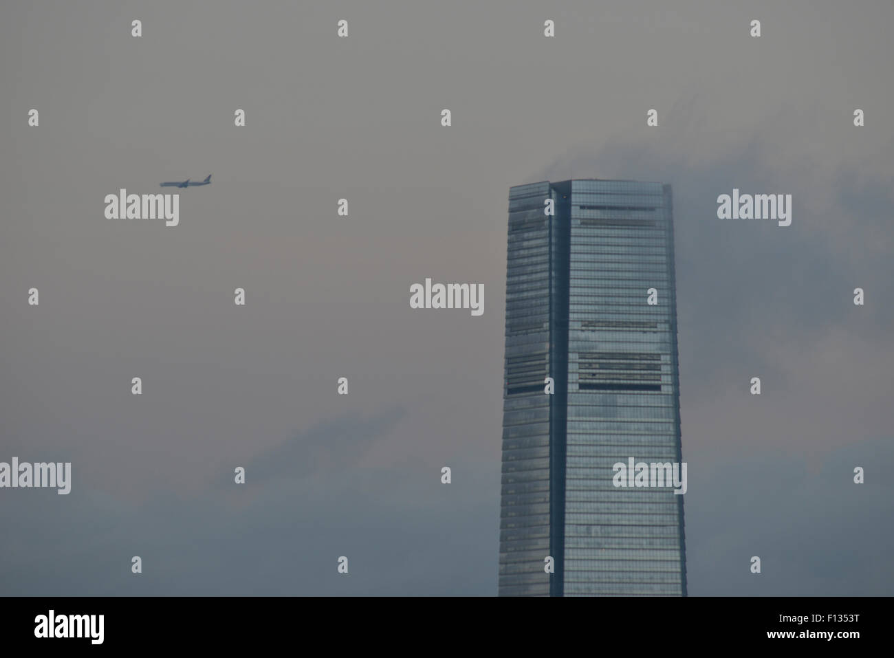 Hong Kong International Commerce Centre, in Hong Kong im Jahr 2011. Stockfoto