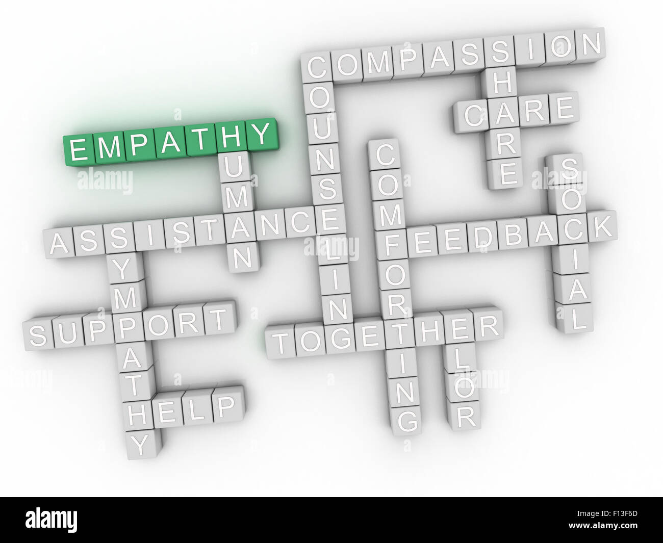 3D-Bild Empathie Themen Konzept Wort cloud-Hintergrund Stockfoto