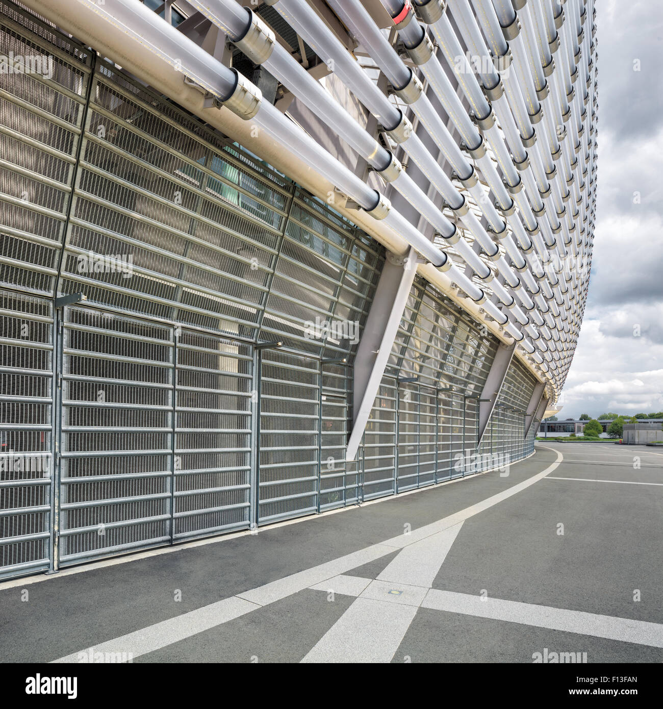 Abstrakte Nahaufnahme der neuen Pierre Mauroy Fußballstadion bereit für die UEFA EURO 2016 in Lille, Frankreich Stockfoto