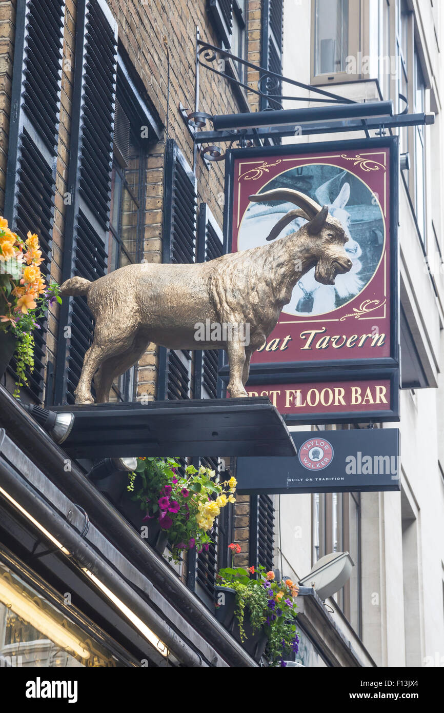 Die Ziege-Taverne, stammt aus 1686 in Londons Stafford Street, an der Old Bond Street Stockfoto