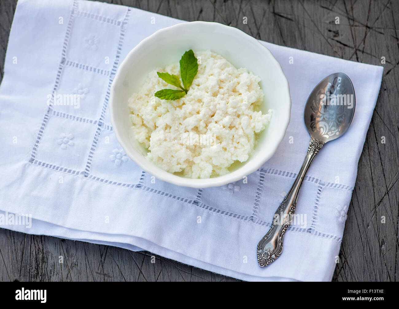 Hüttenkäse Stockfoto