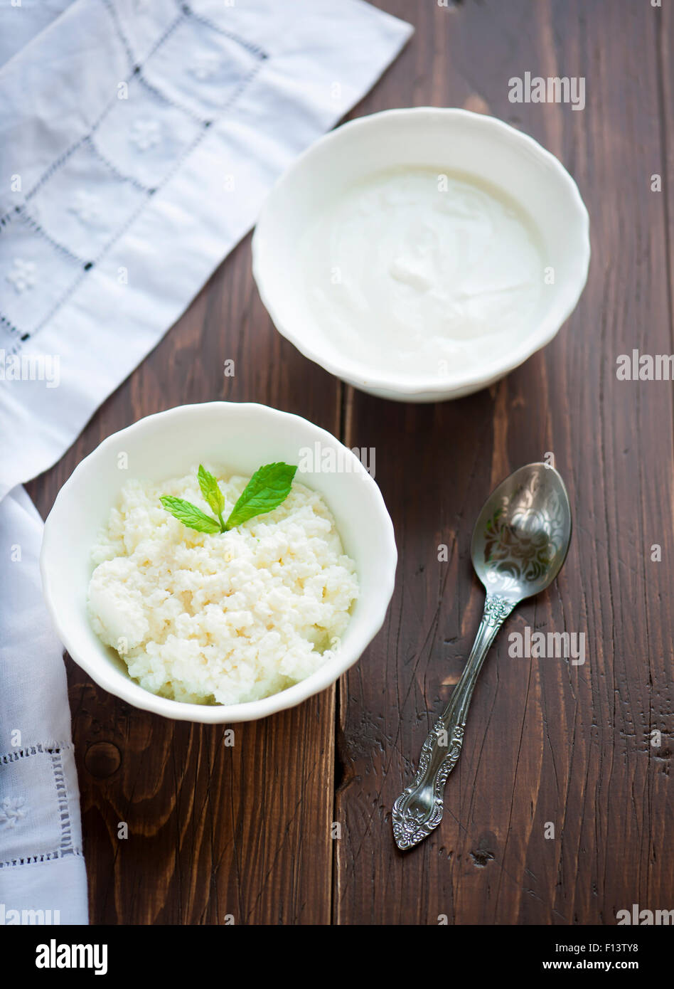 Hüttenkäse Stockfoto