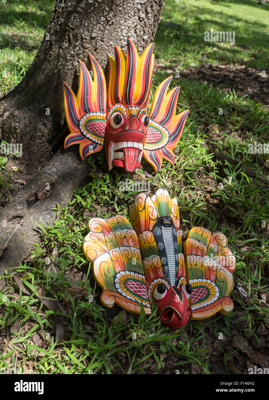 Dogon Mann mit seiner traditionellen Maske Stockfoto