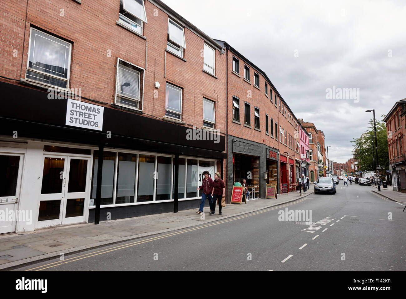 Thomas-Straße im nördlichen Viertel Manchester uk Stockfoto