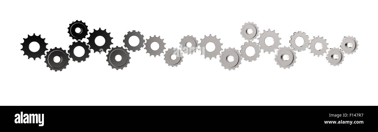 3D Zahnrad Getriebe zum Erfolg als konzeptuelle Stockfoto