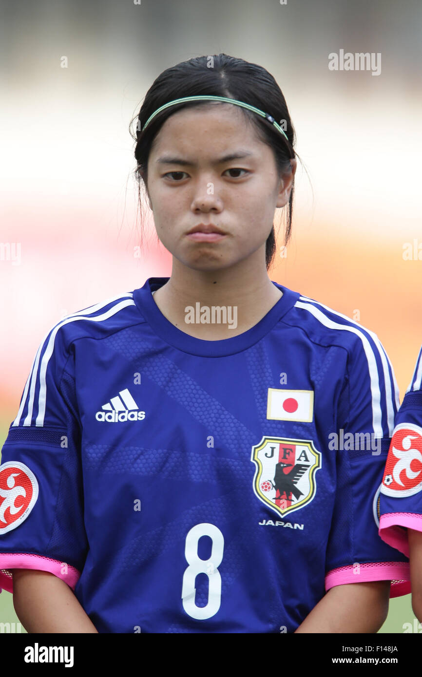 Nanjing, China. 26. August 2015. YUI Hasegawa (JPN) Fußball: Yui Hasegawa Japan blickt auf vor der AFC U-19 Frauen Meisterschaft Halbfinalspiel zwischen Japan und Südkorea im Jiangning Sport Center Stadium in Nanjing / China. © AFLO/Alamy Live-Nachrichten Stockfoto