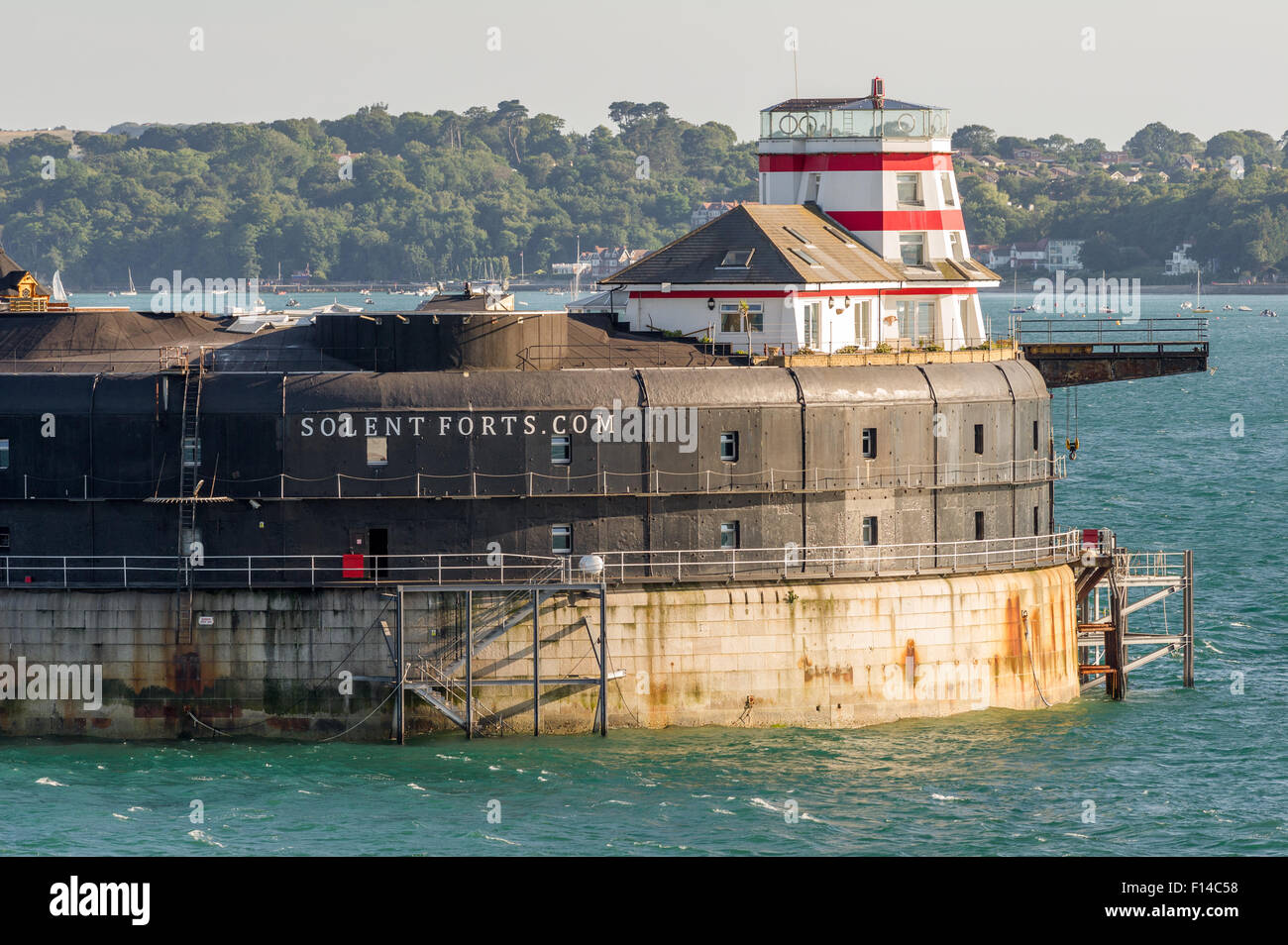 Niemandsland Fort in den Solent für Luxus-Veranstaltungen und Hotel genutzt. Stockfoto