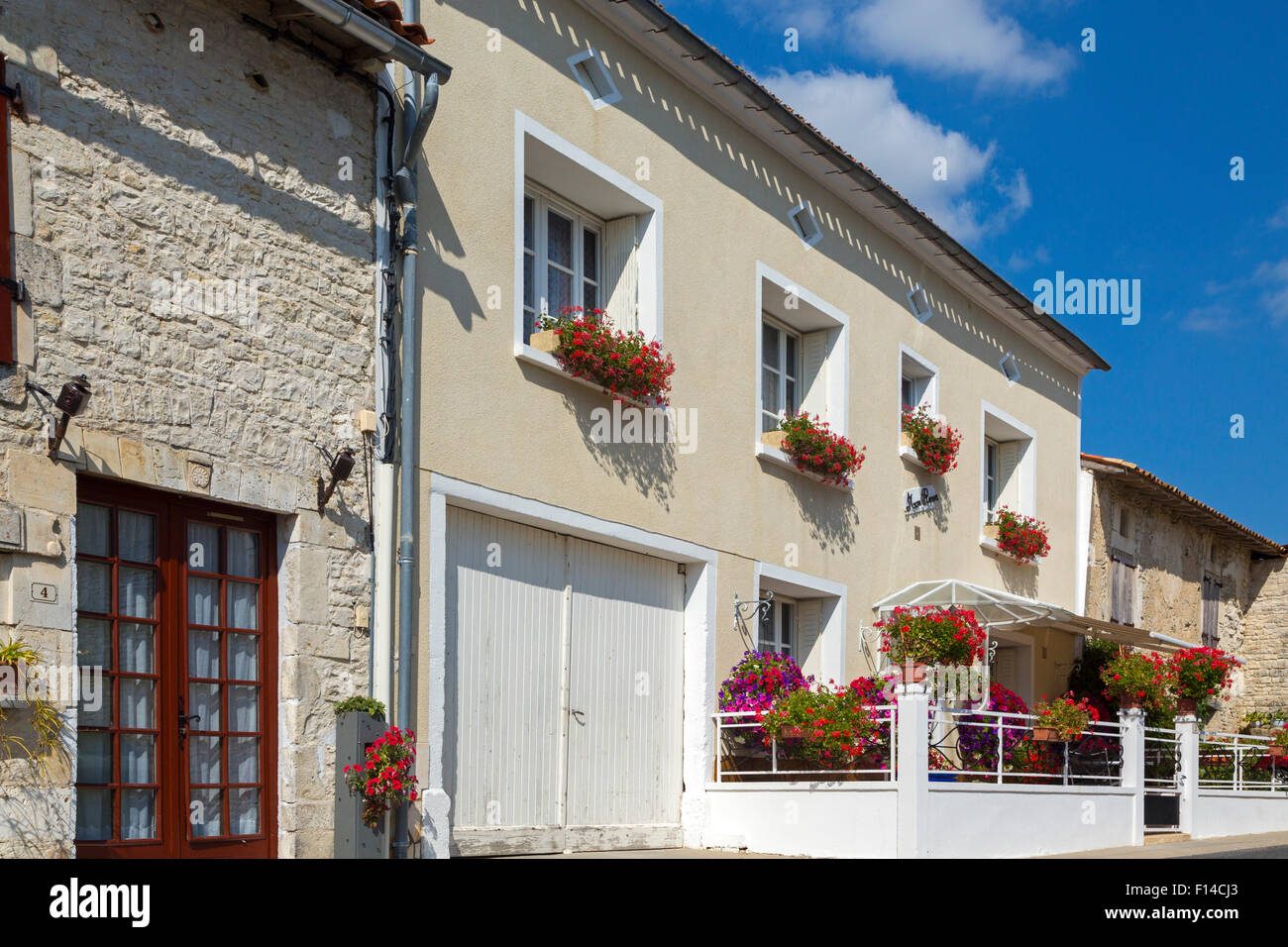 Dorf von Marcillac Lanville, Charente-Maritime, Frankreich Stockfoto