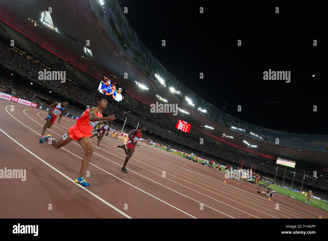 Abdul Hakim Sani Brown (JPN), 26. August 2015 - Leichtathletik: 15. IAAF World Championships in Athletics Beijing Herren 200 m Semi-Finai im Beijing National Stadium in Peking, China. (Foto von Takashi Okui/AFLO) Stockfoto