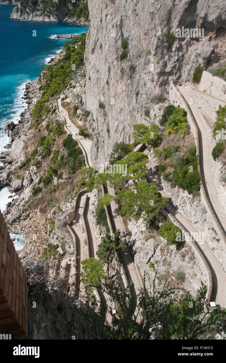 Die Aussicht auf Capri Stockfoto