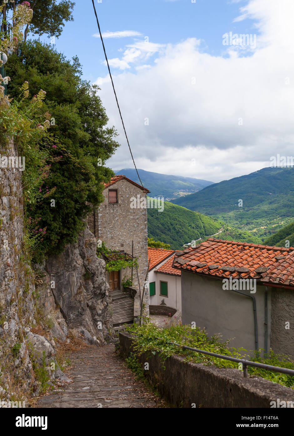 Dorf von Lucchio, Italien Stockfoto