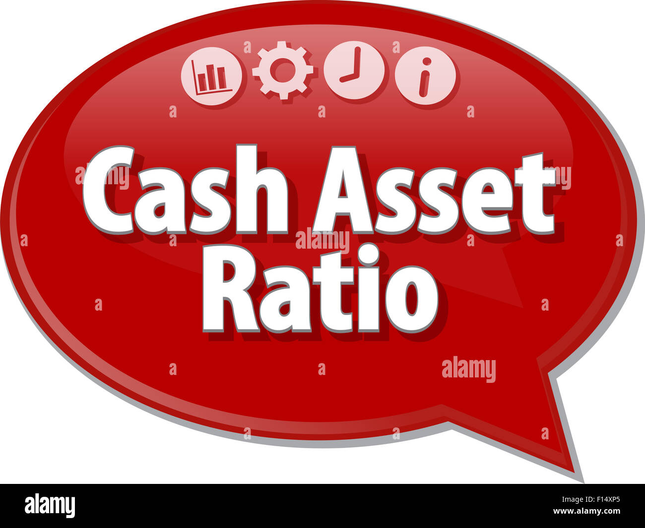 Business-Strategie Konzept Infografik Diagramm Abbildung Cash Asset Ratio leer Stockfoto