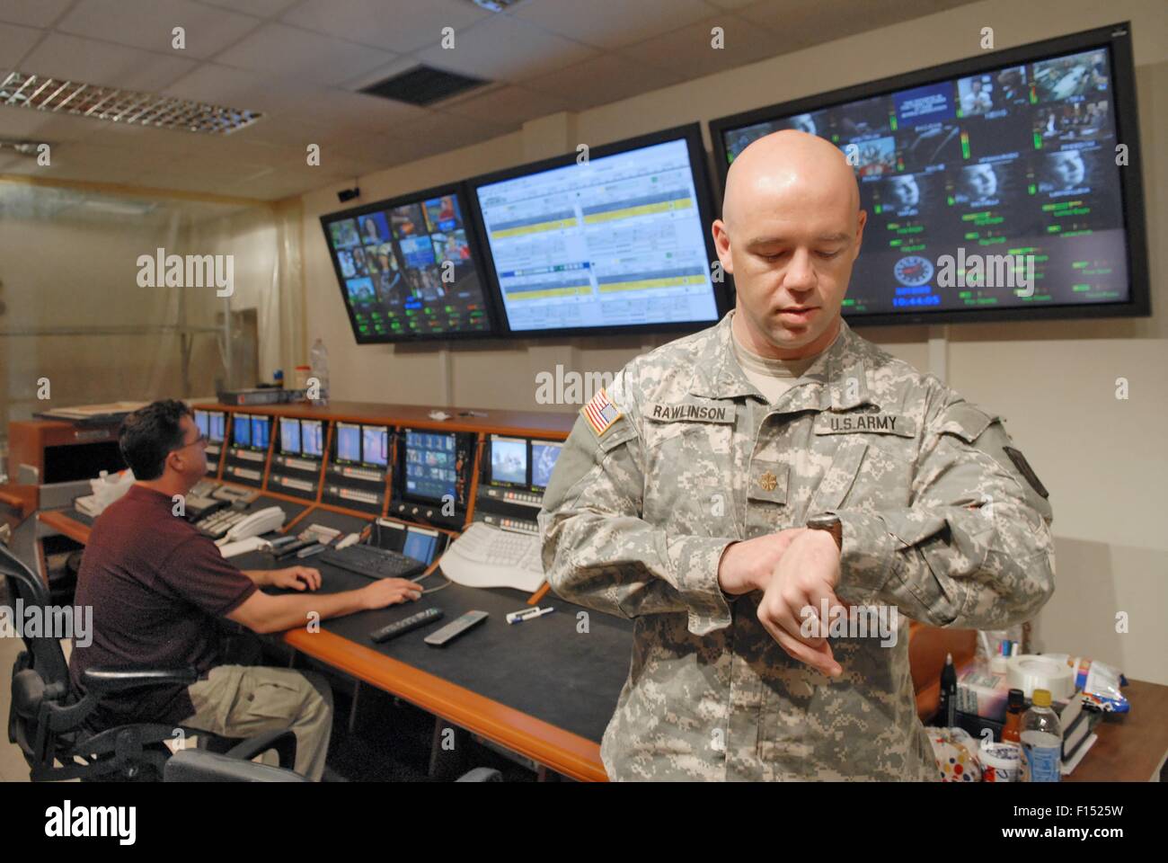 Italien, Lager Ederle US Army Base in Vicenza, Rundfunk TV-Sender im Inneren der Basis Stockfoto