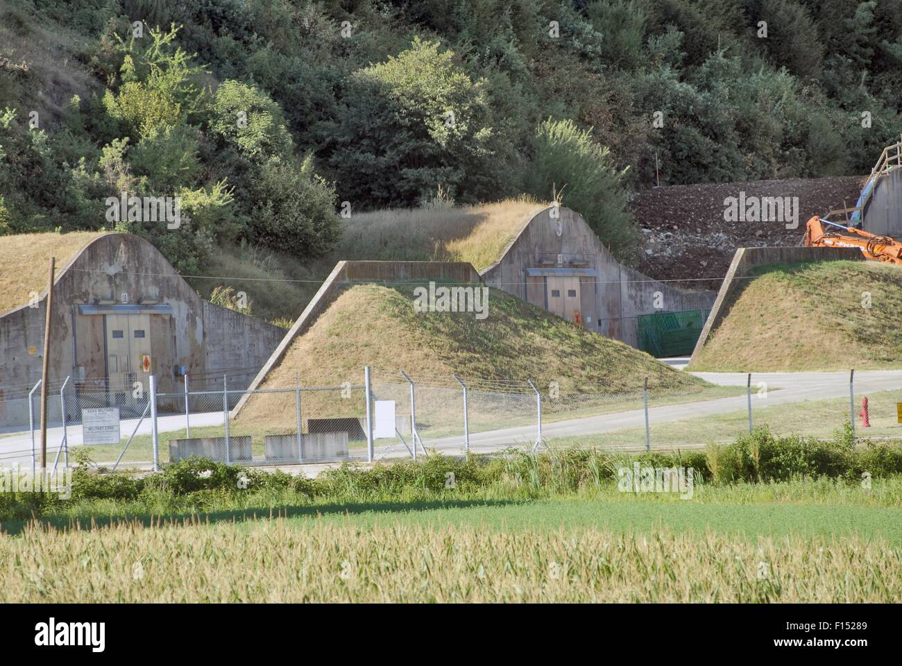 Italien, Camp ederle US Army Basis in Vicenza, Munition Lager asp 7 (Munition liefern Punkt 7) in tormeno Stockfoto