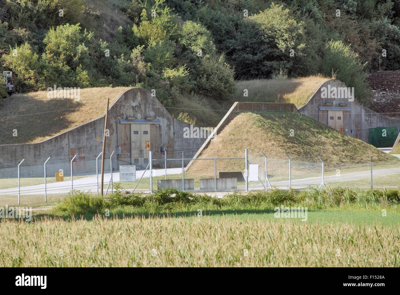 Italien, Camp ederle US Army Basis in Vicenza, Munition Lager asp 7 (Munition liefern Punkt 7) in tormeno Stockfoto