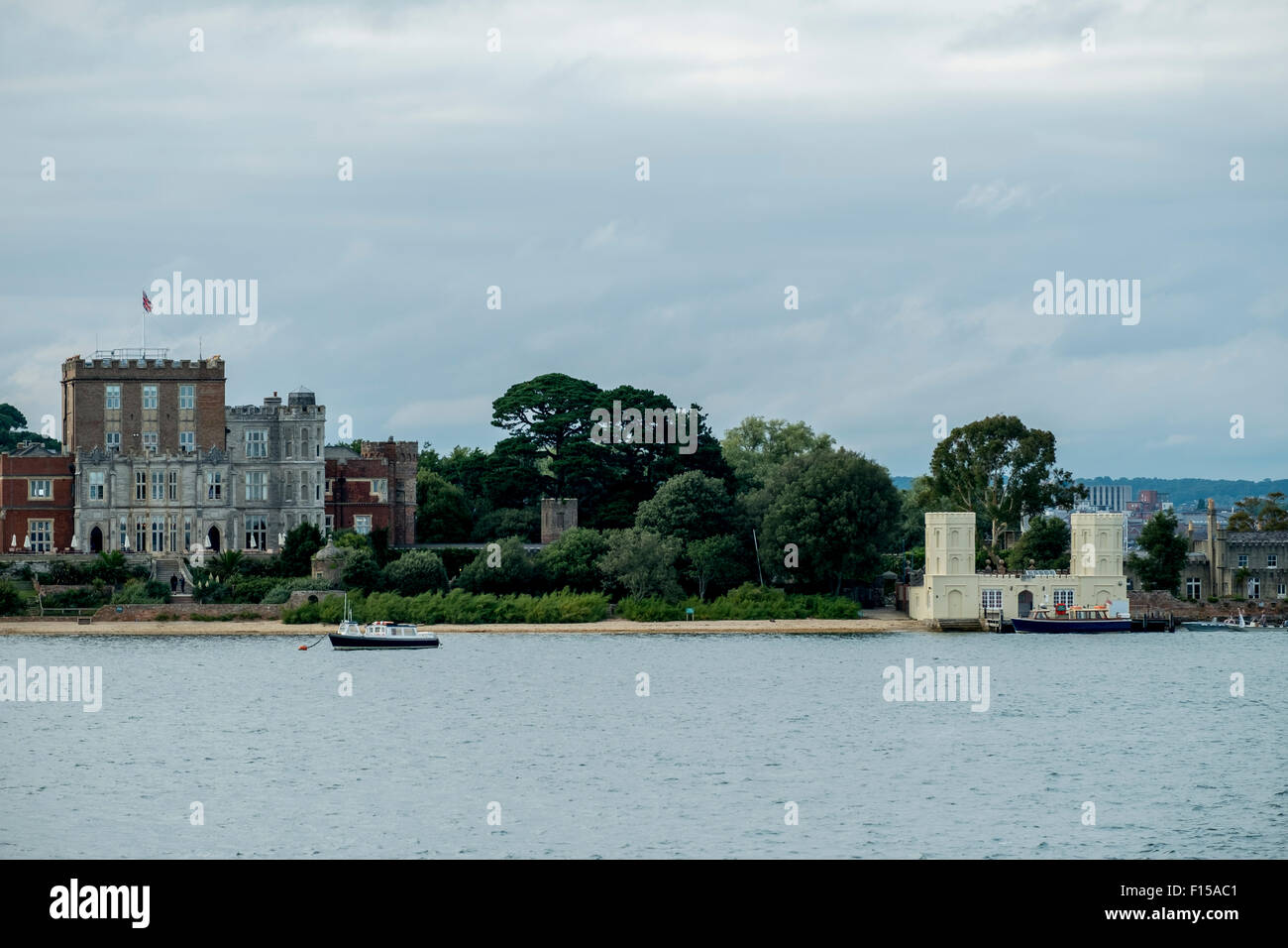 Brownsea Castle auf Brownsea Island Poole Harbour UK Stockfoto