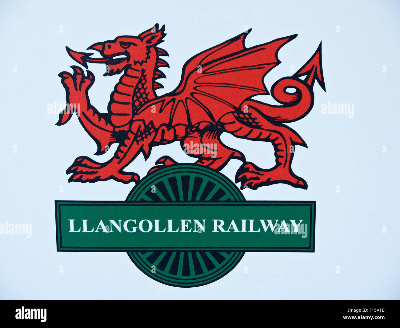 Llangollen Eisenbahn Zeichen Stockfoto
