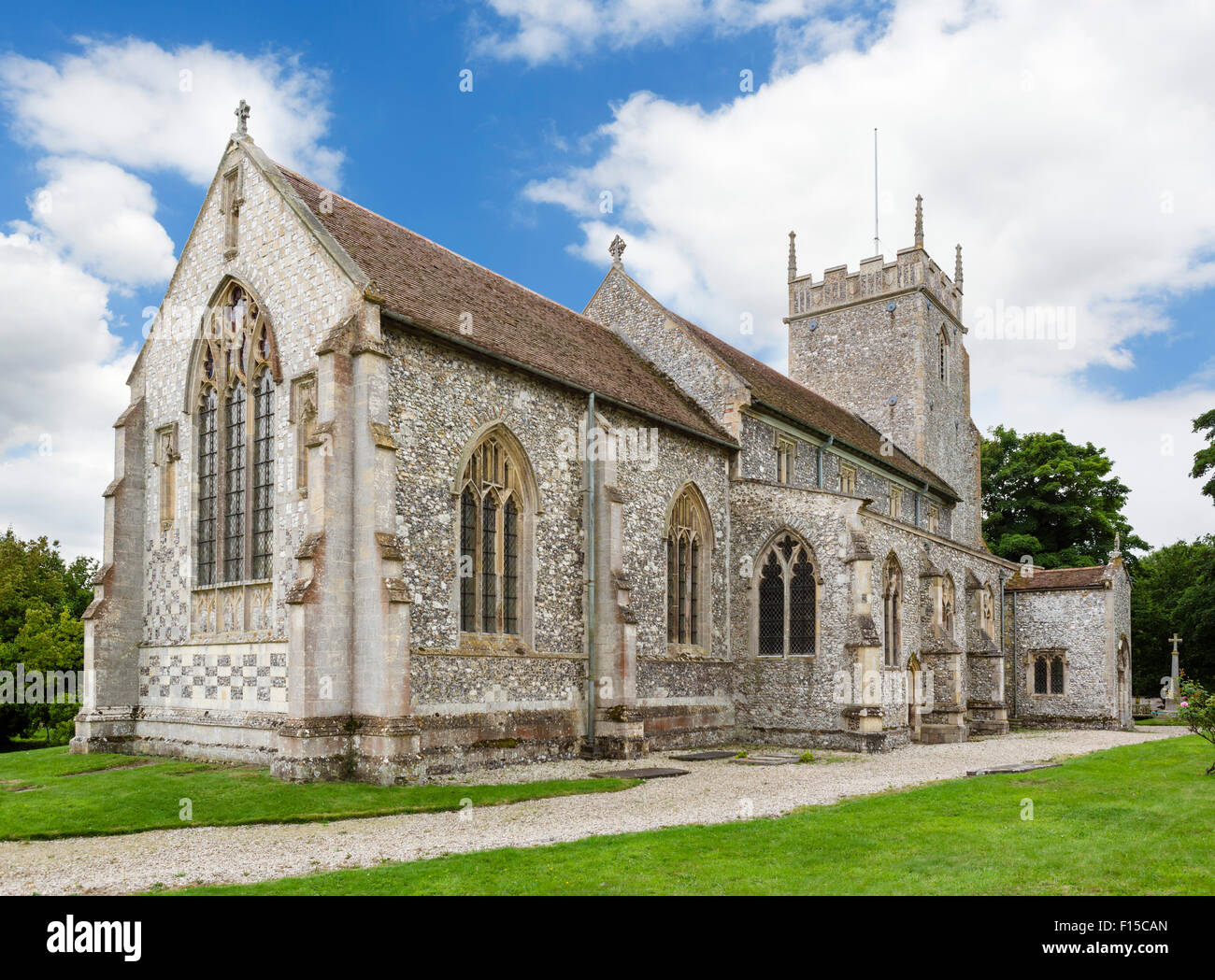 All Saints Church, Burnham Thorpe, Norfolk, Großbritannien - Nelsons Vater war Rektor & Nelson geboren im Dorf Pfarrhaus (jetzt gegangen) Stockfoto