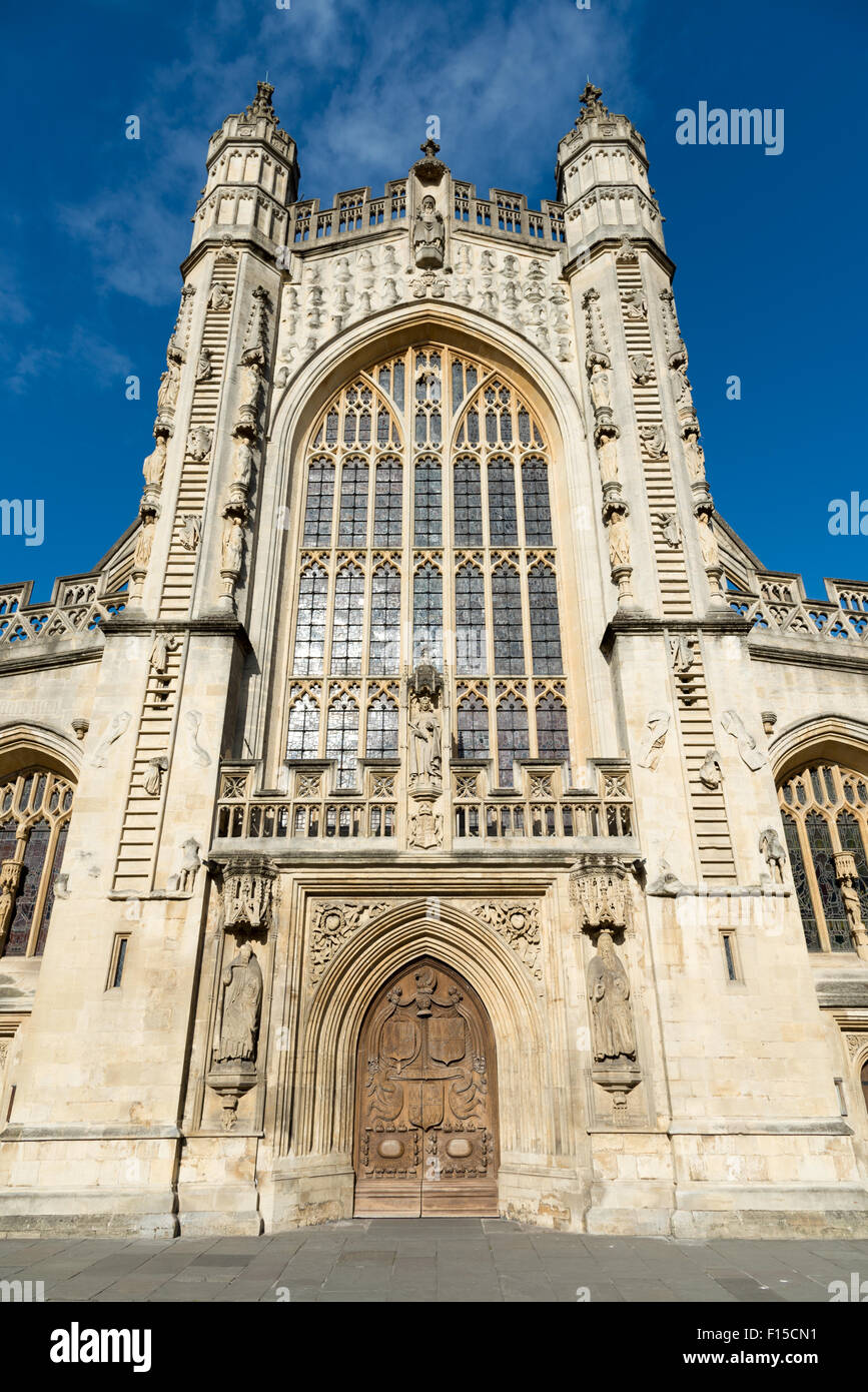 Bath Abbey, Somerset, England, Großbritannien Stockfoto