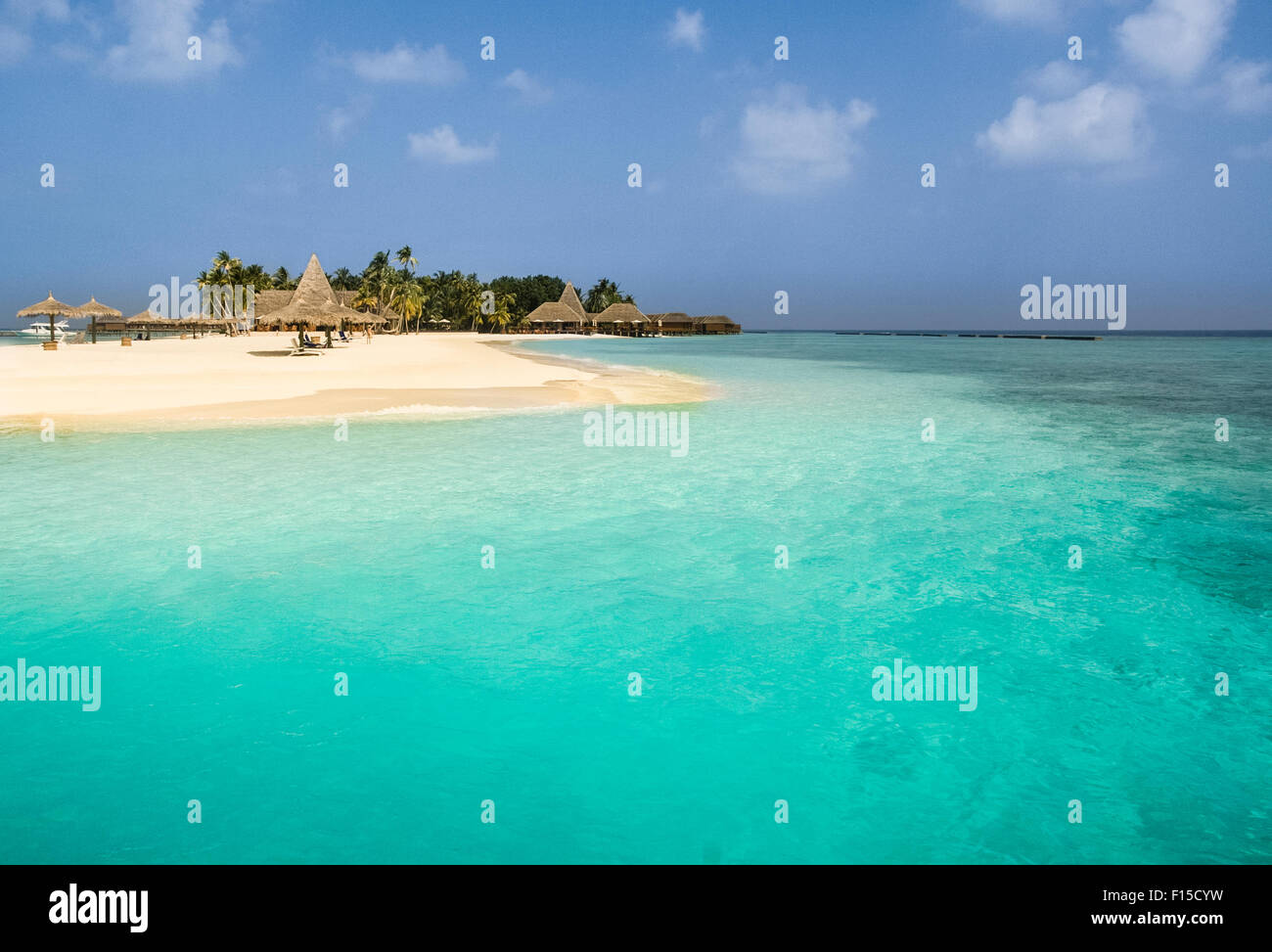 Eine Insel von den Malediven Stockfoto