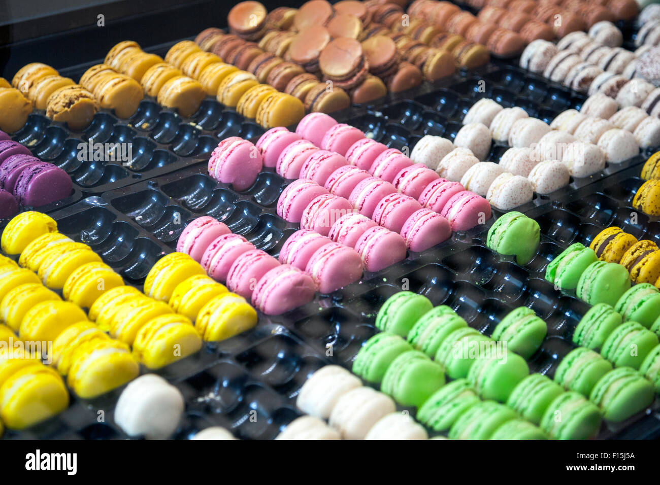 Bunte macarons Stockfoto