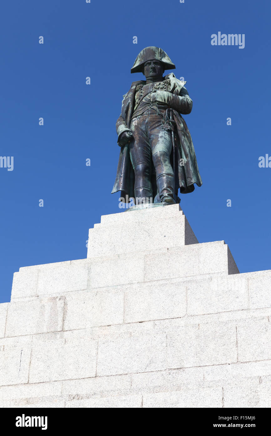 Ajaccio, Frankreich - 7. Juli 2015: Statue von Napoleon Bonaparte als erster Kaiser von Frankreich. Ajaccio, Korsika Stockfoto