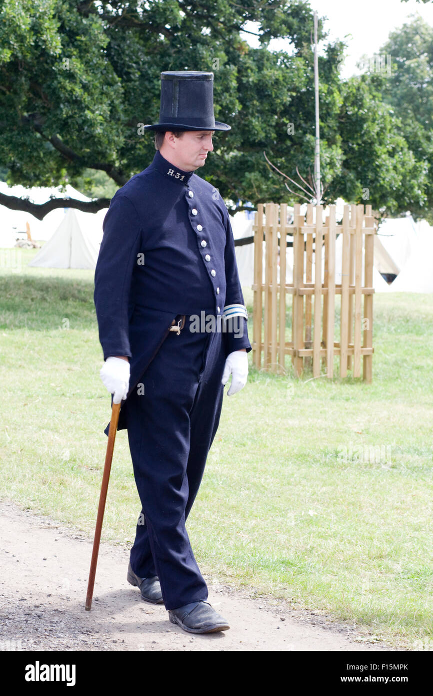 Viktorianische Police Officer bei Living History reenactment Stockfoto