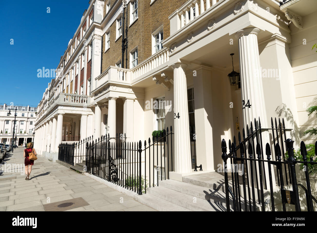 Eaton Place, Belgravia, SW1, London, England, Vereinigtes Königreich Stockfoto