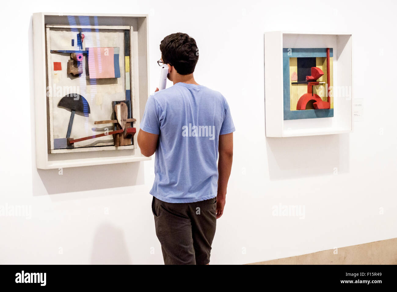 Madrid Spanien,Hispanic Centro,Paseo del Prado,Museo,Thyssen-Bornemisza Museum,Kunst,Galerie,Kurt Schwitters,Merzbild,Assemblage,Konstruktivismus,Ausstellung ex Stockfoto