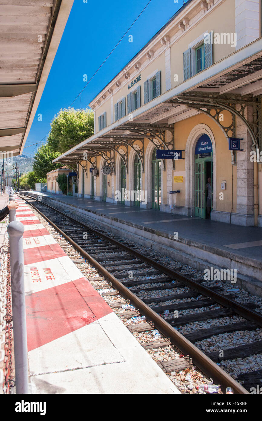 Aubagne, in der Nähe von Marseille, Frankreich, Bahnhof Stockfoto