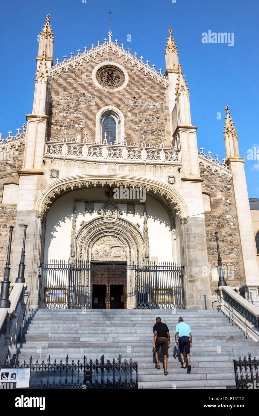 Madrid Spanien, Hispanic Retiro, San Jeronimo el Real, St. Jerome Royal Church, römisch-katholische Kirche, Religion, 16. Jahrhundert, gotisch, Architektur außen, ste Stockfoto