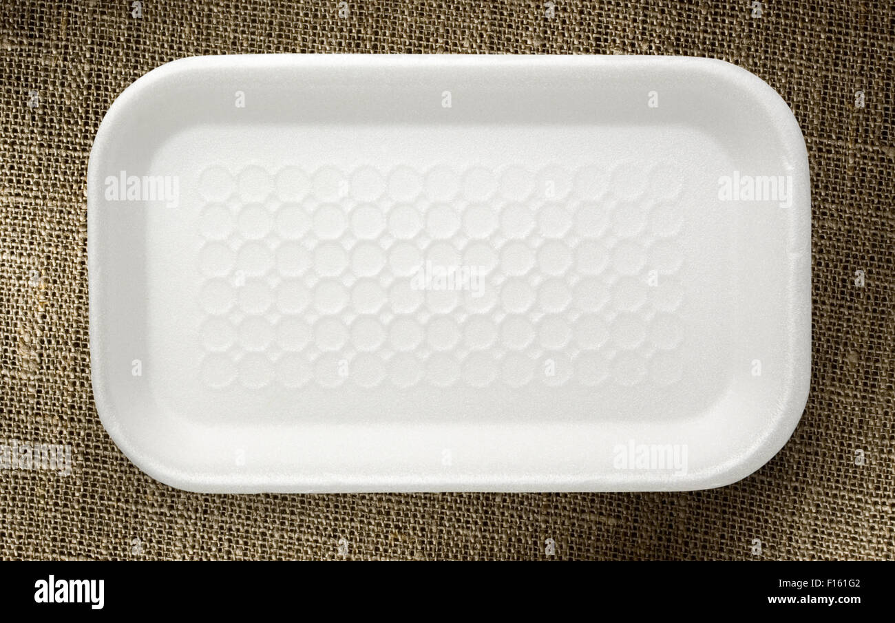 Leeren sauberen weißen Kunststoff-Lebensmittel-Container-Nahaufnahme Stockfoto
