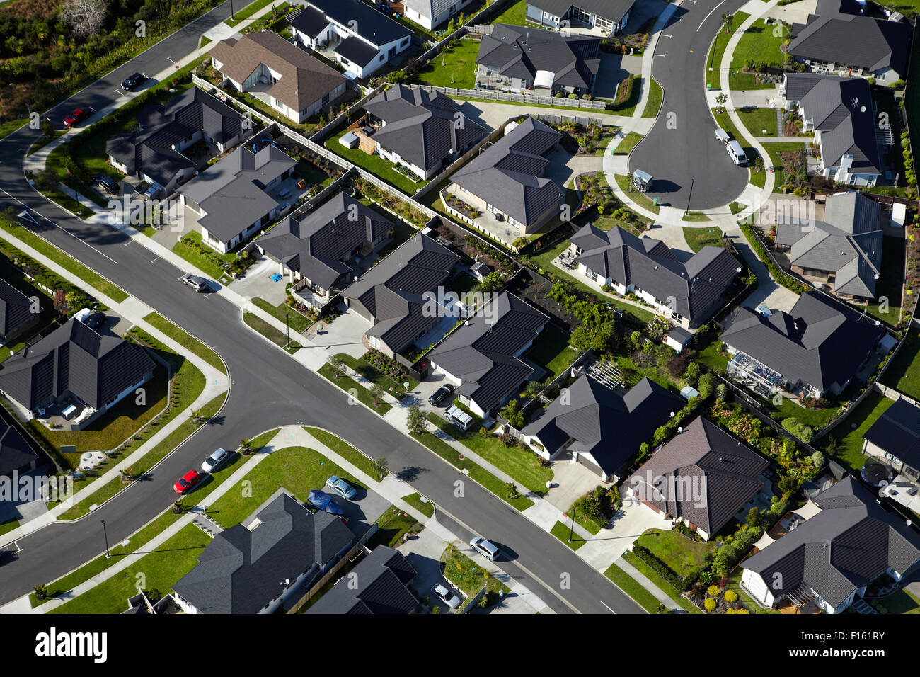 Neubaugebiet, Silverdale, North Auckland, Nordinsel, Neuseeland - Antenne Stockfoto