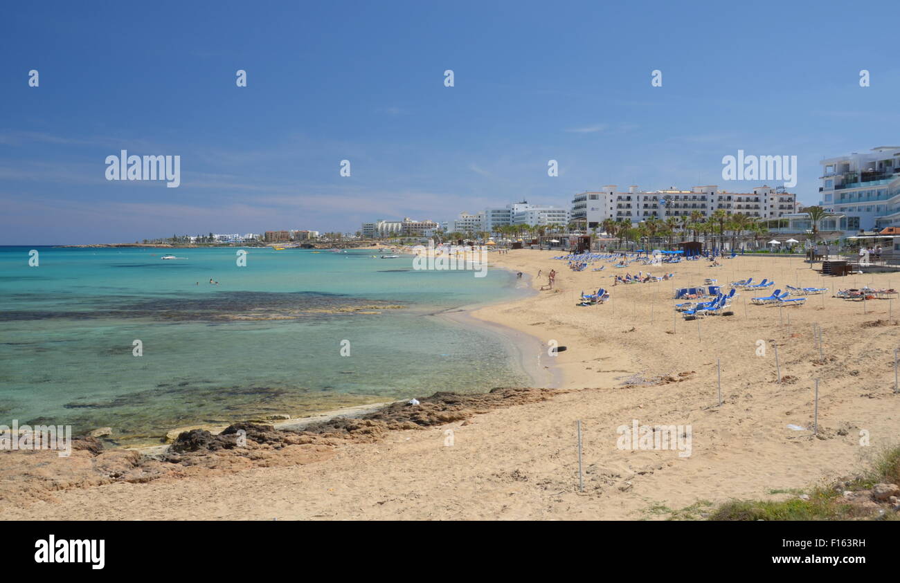 Der Strand von Fig Tree Bay, Protaras, Zypern Stockfoto